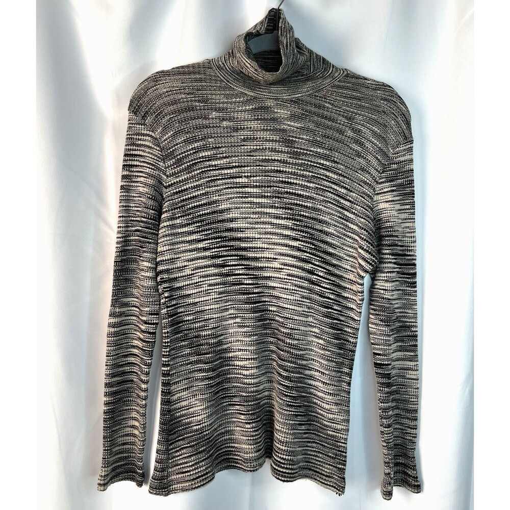 Missoni Women's Turtleneck 80% Wool Blend Knit Abstract Stripe Italy Made USA 12